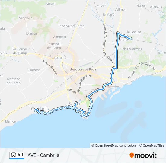 50 Bus Line Map