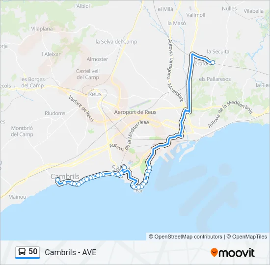 50 Bus Line Map