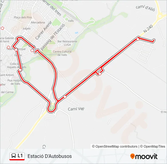 L1 Bus Line Map