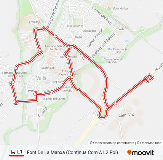 L1 Bus Line Map