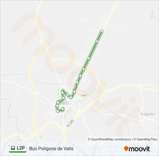 Mapa de L2P de autobús