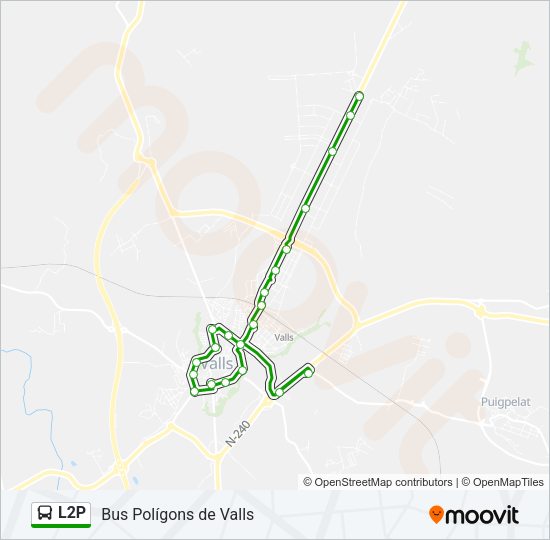 Mapa de L2P de autobús