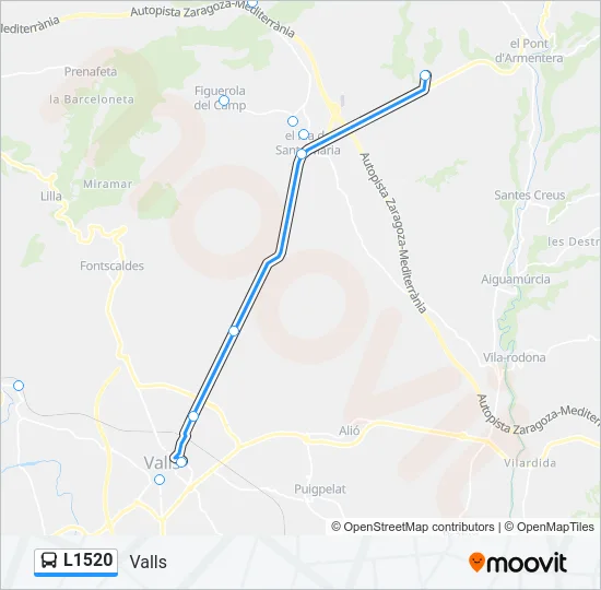 L1520 Bus Line Map