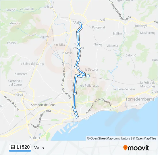 L1520 Bus Line Map