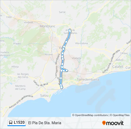 L1520 Bus Line Map