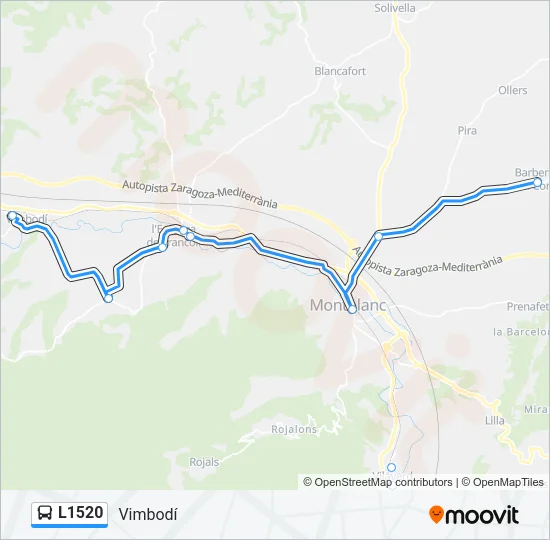L1520 Bus Line Map
