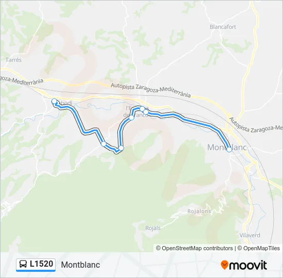 L1520 Bus Line Map