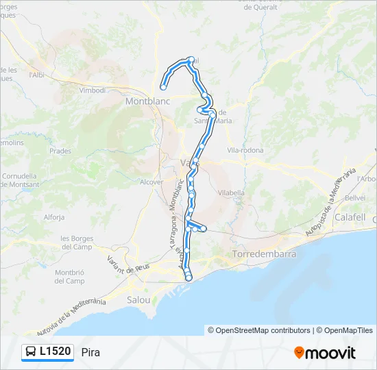 L1520 Bus Line Map