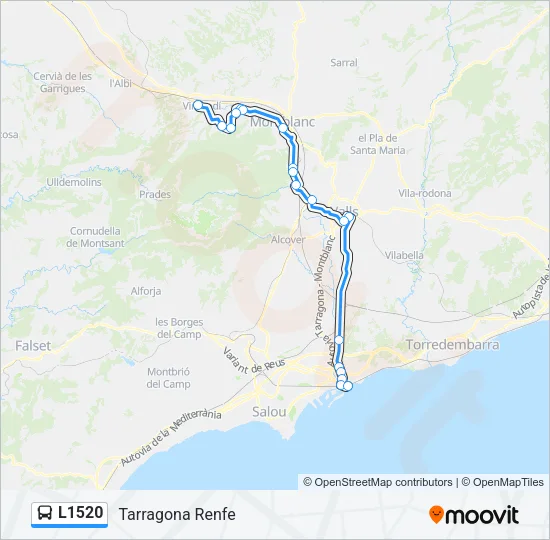 L1520 Bus Line Map