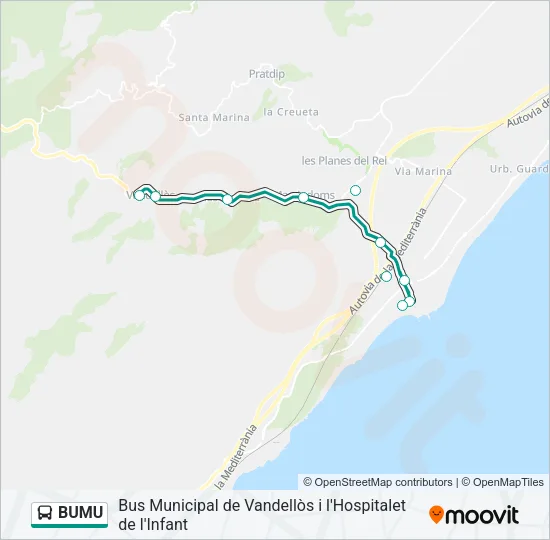 BUMU Bus Line Map