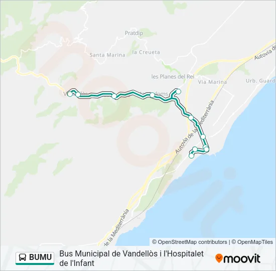 BUMU Bus Line Map