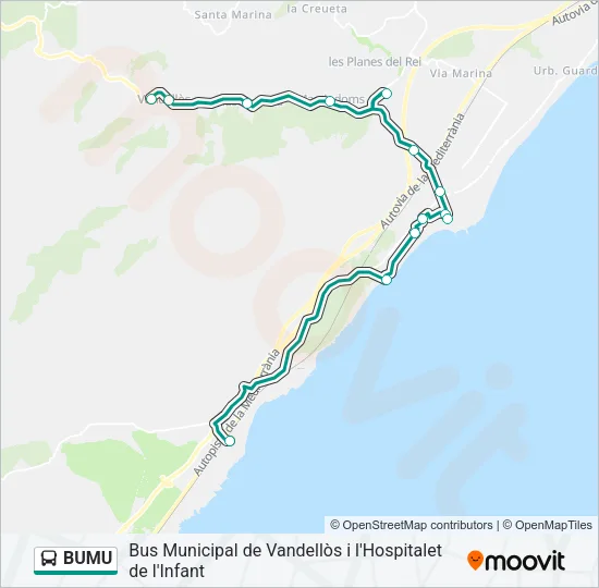 BUMU Bus Line Map
