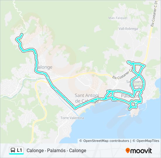 l1 Route: Schedules, Stops & Maps - Calonge - Palamós - Calonge (Updated)