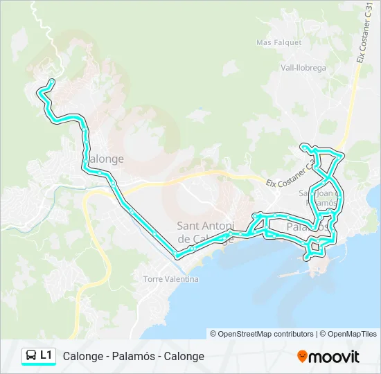 L1 Bus Line Map