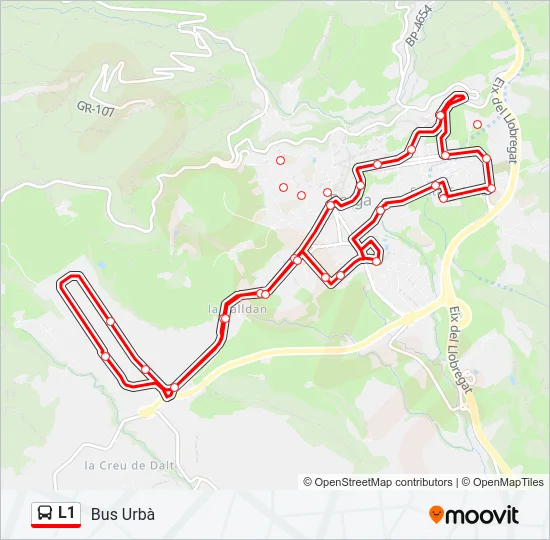 L1 Bus Line Map