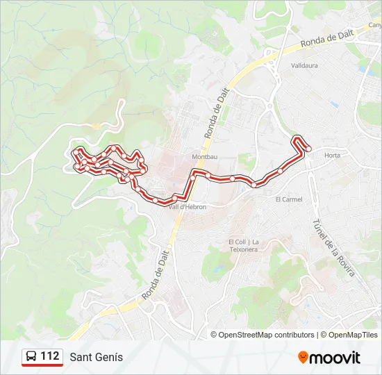 112 Bus Line Map