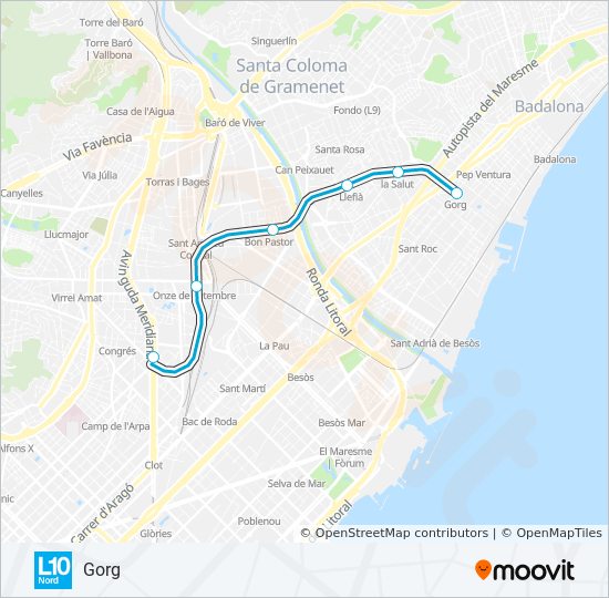 Mapa de L10N de metro