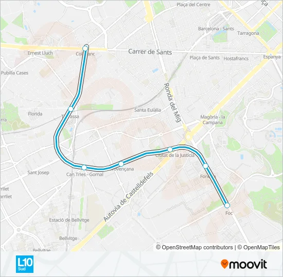 L10S Metro Line Map