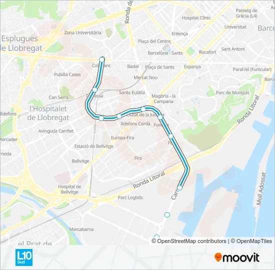 L10S Metro Line Map