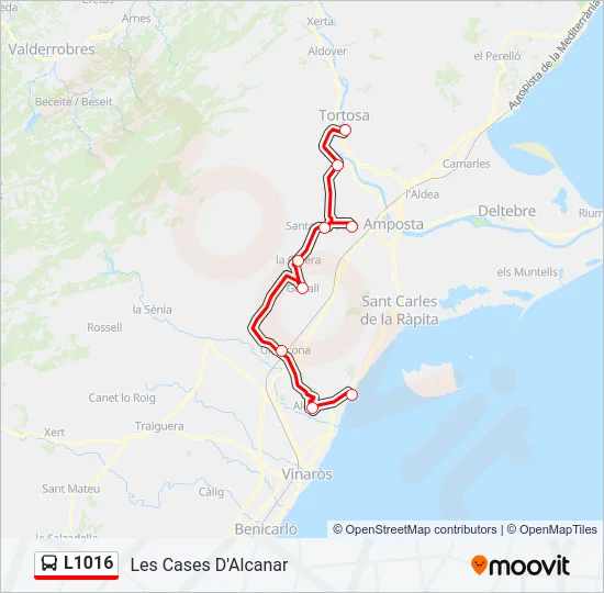 L1016 Bus Line Map
