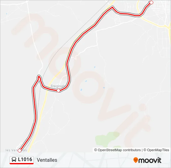 L1016 Bus Line Map