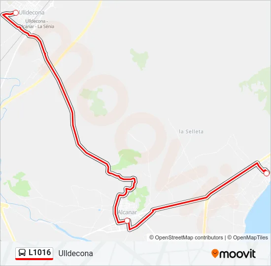 L1016 Bus Line Map