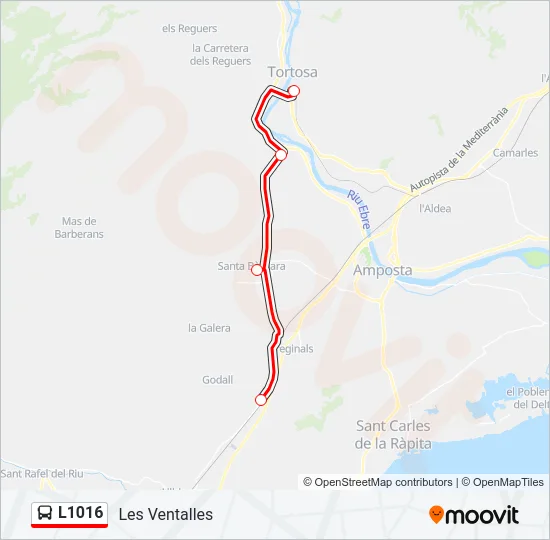 L1016 Bus Line Map
