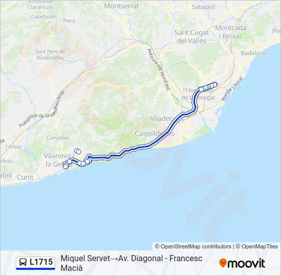 L1715 Bus Line Map
