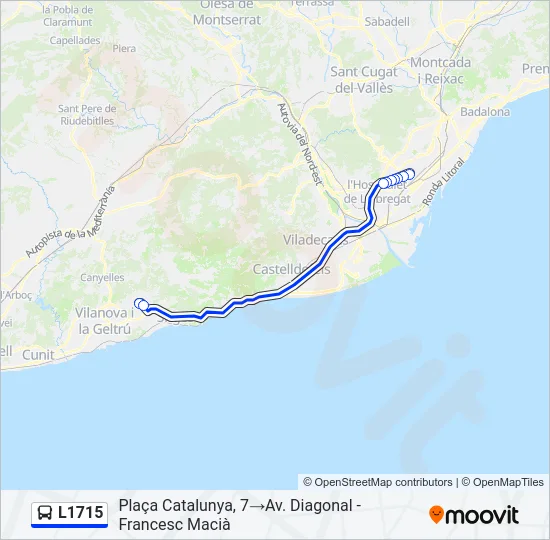 L1715 Bus Line Map