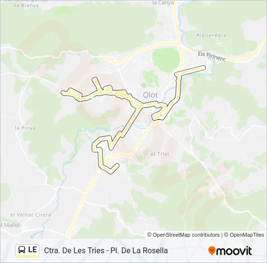 LE Bus Line Map