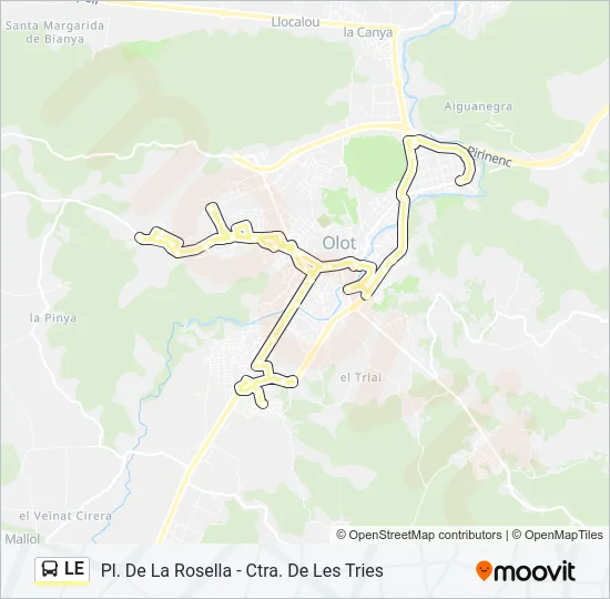 LE Bus Line Map
