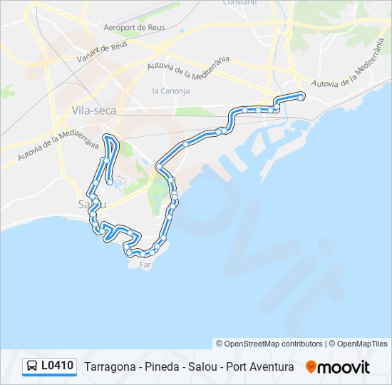 L0410 bus Mapa de línia