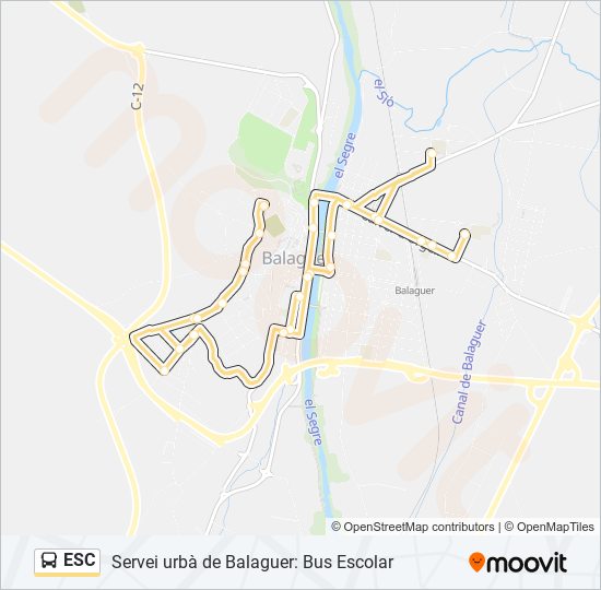 ESC bus Mapa de línia