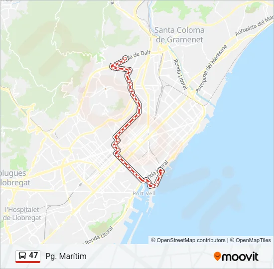 47 Bus Line Map