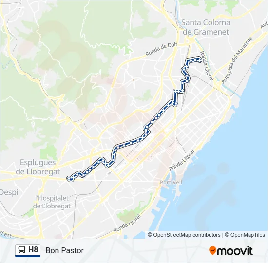 H8 Bus Line Map