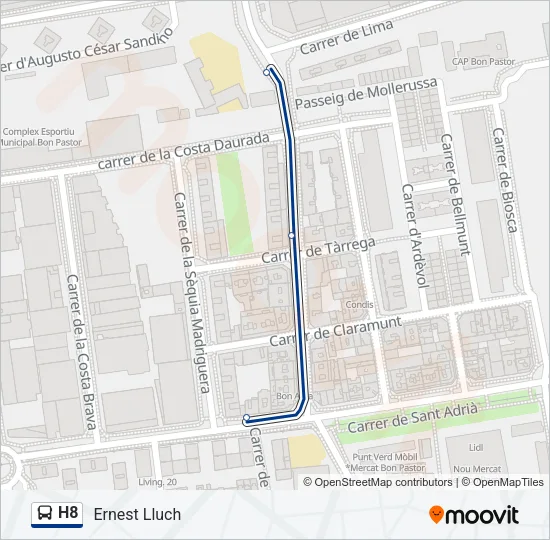 H8 Bus Line Map