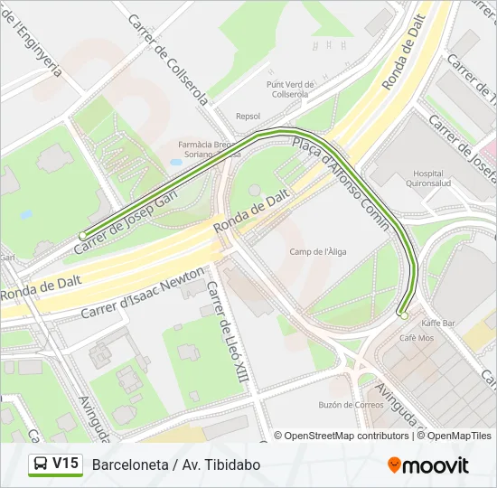 V15 Bus Line Map
