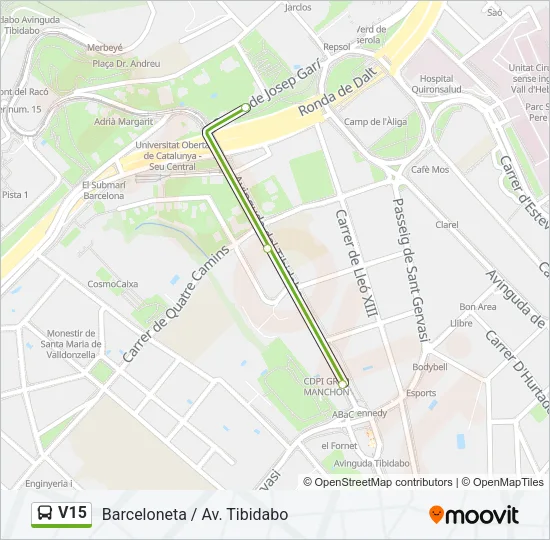 V15 Bus Line Map