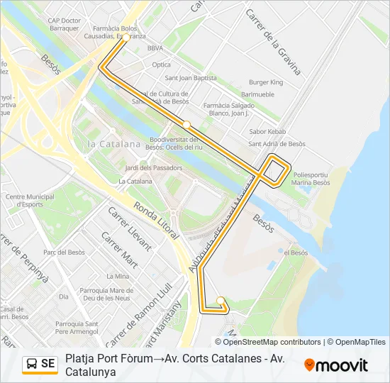 SE Bus Line Map