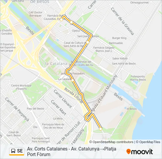 SE Bus Line Map