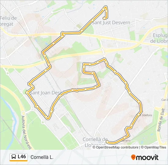L46 Bus Line Map