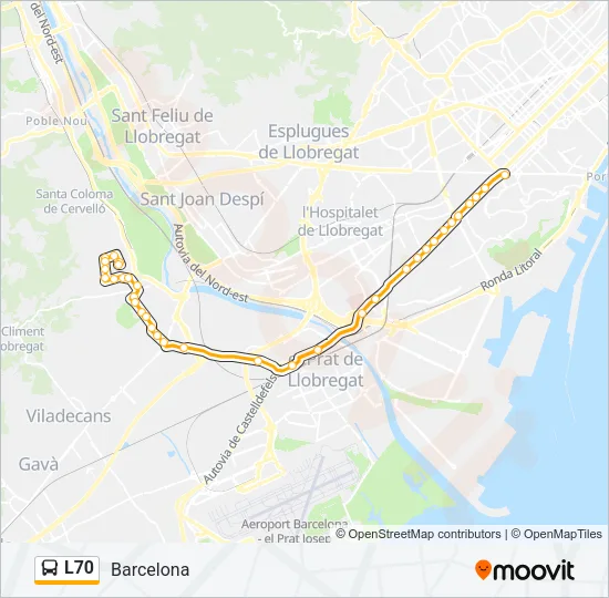 L70 Bus Line Map
