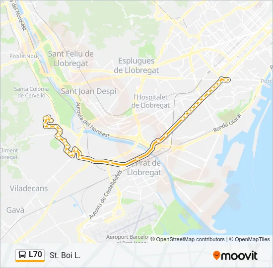 L70 Bus Line Map