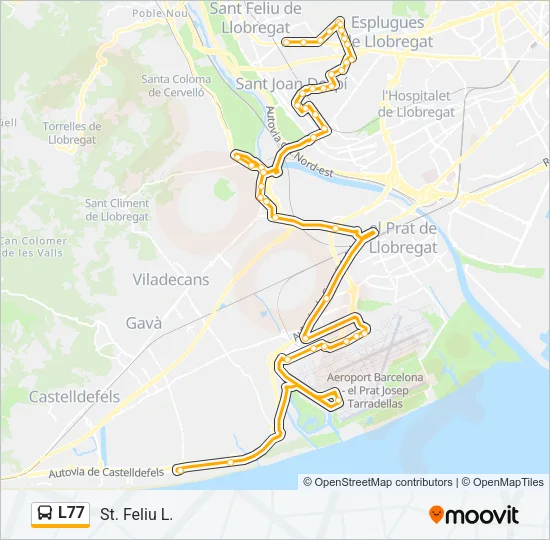 L77 Bus Line Map