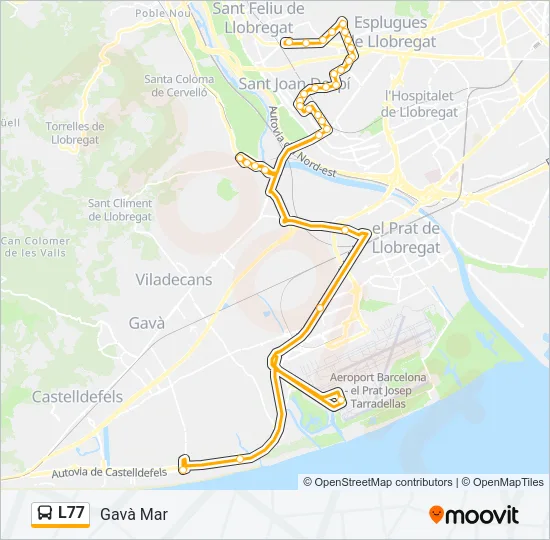 L77 Bus Line Map