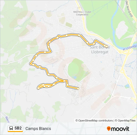 SB2 Bus Line Map