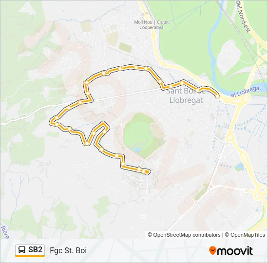 SB2 Bus Line Map