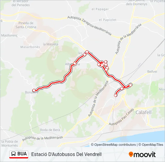 BUA Bus Line Map