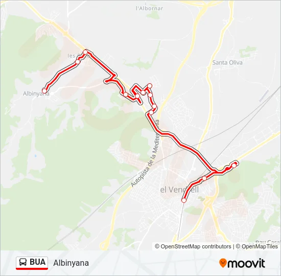BUA Bus Line Map
