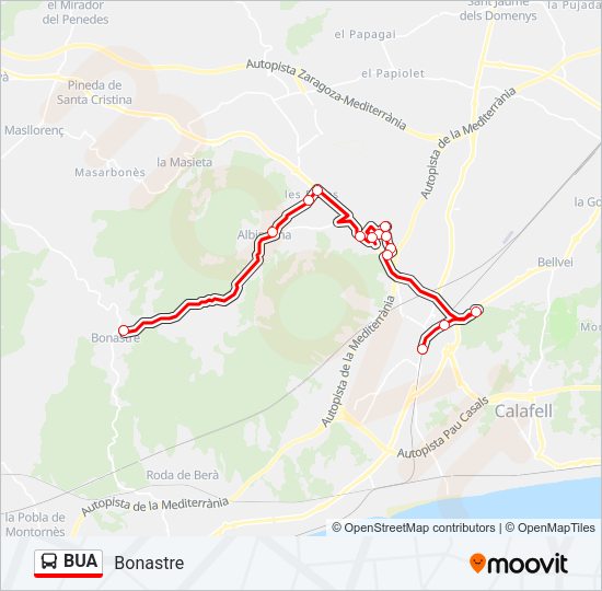 BUA Bus Line Map
